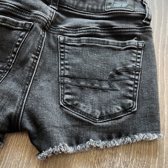 American Eagle Black Lace Denim Shorts Size 0 - Picture 10 of 10